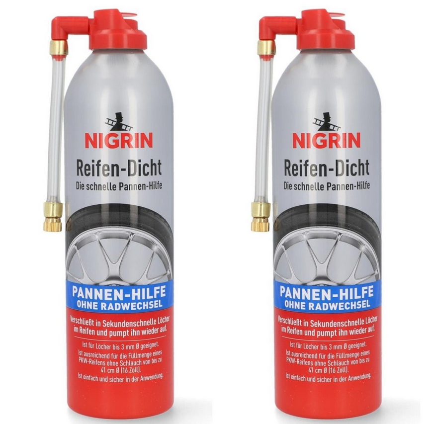 2x Set Nigrin Reifendicht-Mittel Pannenhilfe Auto & Co. für 15€ (statt 20€)