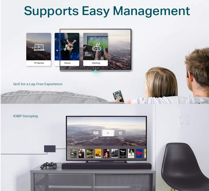 💥TP Link TL SG605E 5 Ports Gigabit Easy Smart Managed Netzwerk Switch für 17,99€ (statt 25€)