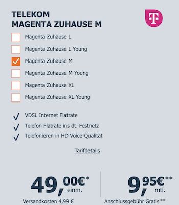 🩷 Telekom Magenta Zuhause M für eff. 18,58€ mtl. / L für eff. 22,53€ mtl. / XL für eff. 27€ mtl.