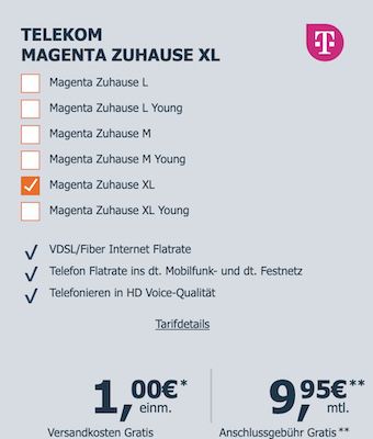 🩷 Telekom Magenta Zuhause M für eff. 18,58€ mtl. / L für eff. 22,53€ mtl. / XL für eff. 27€ mtl.