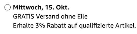 🔥 KRASS 🤑 Amazon schenkt euch 3% Rabatt auf Prime Day Lieferungen ohne Eile