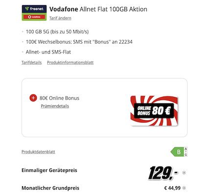 🍏📱 Apple iPhone 16 Pro für 129€ + Vodafone Allnet 100GB 5G für 44,99€ mtl. + 180€ Bonus 🍏📱 Apple iPhone 16 Pro für 129€ + Vodafone Allnet 100GB 5G für 44,99€ mtl. + 180€ Bonus
