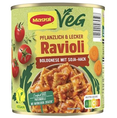 🍝 6er Pack Maggi Veg Ravioli Bolognese mit Soja-Hack ab 13,67€ (statt 18€)