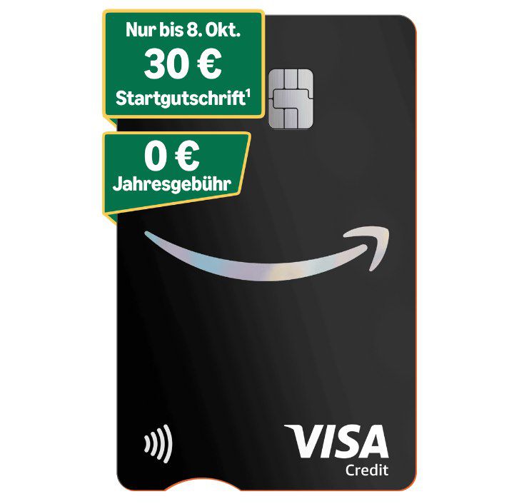 KNALLER! 🔥30€ Startguthaben 🔥Bis 2% Cashbackauf Amazon Einkäufe 💳 Kostenlose VISA