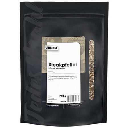 🥩 750g UBENA Steakpfeffer, schwarz, geschrotet ab 18,79€ (statt 25€)