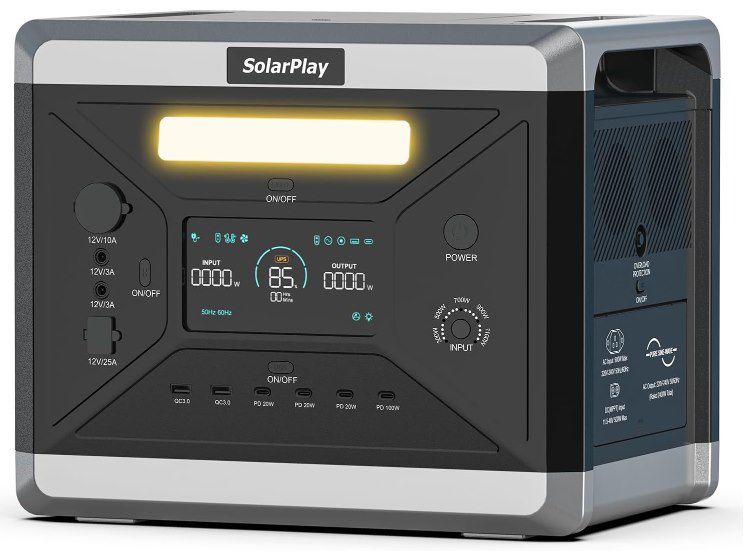 🔌 SOLARPLAY Q2501 LiFeP04 Powerstation (2.160Wh / 2.400W) für 445€ (statt 645€)
