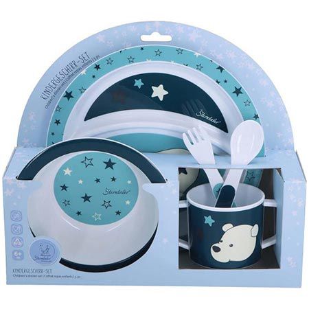 🍽️ Sterntaler Eisbär Elia Kindergeschirr Set, 5 tlg. für 14,99€ (statt 23€)