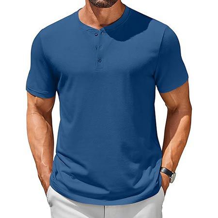 👕 Coofandy Henley Kurzarm T-Shirt mit Knopfleiste in versch. Farben für je 14,99€ (statt 20€)