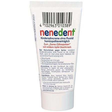 🪥 nenedent Kinderzahncreme ohne Fluorid, 50ml ab 1,30€ (statt 2€)