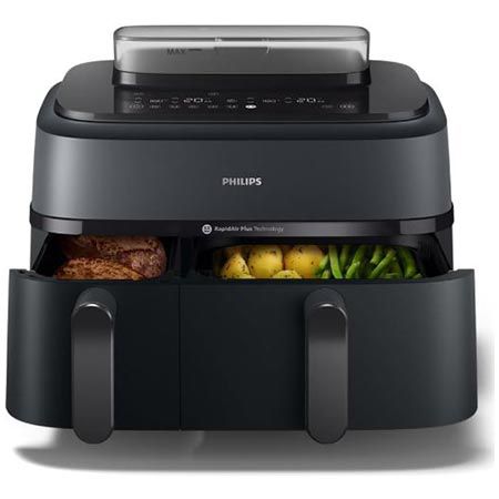 🍟 Philips Steam Airfryer 5000 Series Dual Basket, 9L für 219,99€ (statt 260€)