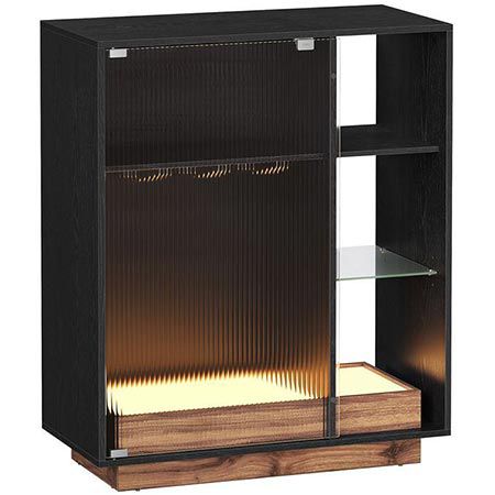 🍾 Vasagle Weinschrank mit Beleuchtung & geriffelter Glastür für 119,99€ (statt 170€)