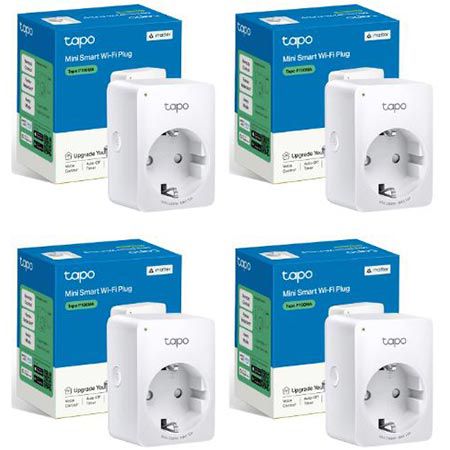 🔌 4er Pack TP-Link Tapo P100MA Smart Home Steckdose mit Matter für 29,99€ (statt 88€)