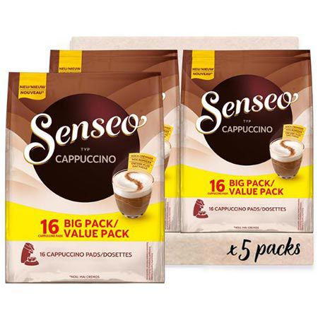 ☕ 5 x 16er Pack Senseo Pads Cappuccino ab 21,65€ (statt 30€)