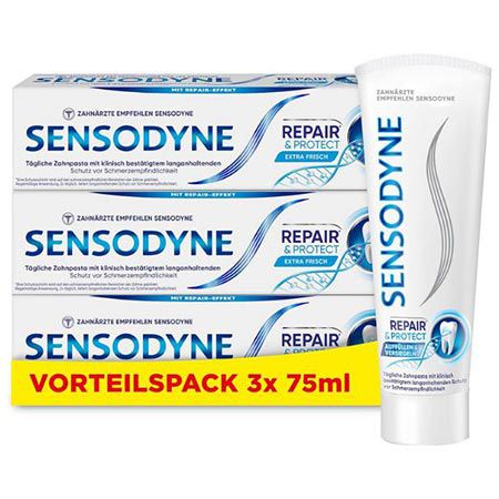 🪥 3er Pack Sensodyne Repair & Protect Zahnpasta ab 12,96€ (statt 18€)