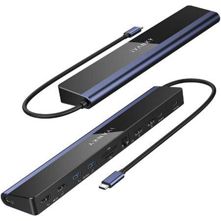🖥️ Ivanky 12-in-1 USB-C Docking Station mit Dual Monitor 4K@60Hz für 24,99€ (statt 60€)
