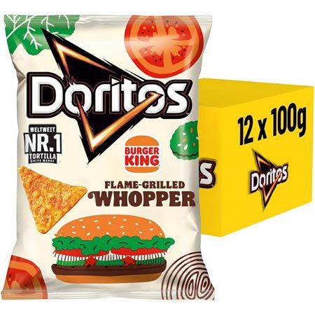 🍔 12er Pack Doritos Burger King Whopper Tortilla Chips, je 100g für 12,99€ (statt 21€)