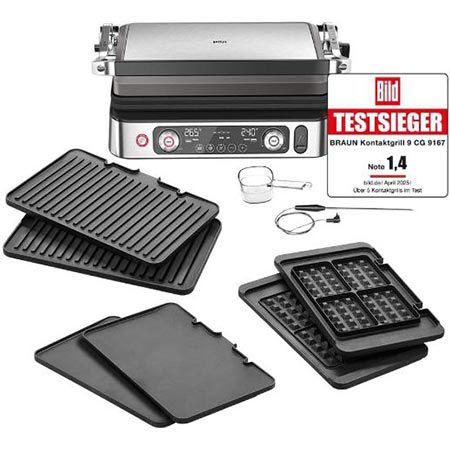 🥪 Braun CG9167 MultiGrill 9 Pro mit Boost-Funktion bis 265°C für 210,90€ (statt 319€)