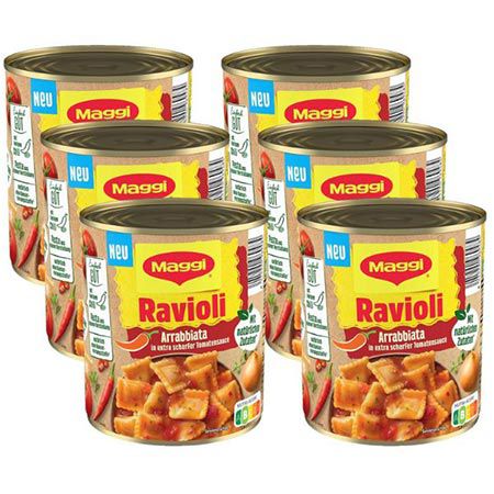 🌶️ 6er Pack MAGGI Ravioli Arrabbiata in extra scharfer Tomatensauce ab 14,49€ (statt 18€)