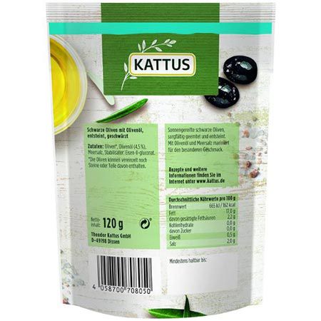 🫒 Kattus Schwarze Hojiblanca Oliven mit Meersalz ab 2,37€ (statt 3€)