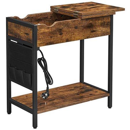 Vasagle Retro Beistelltisch mit Steckdosen für 33,99€ (statt 44€)