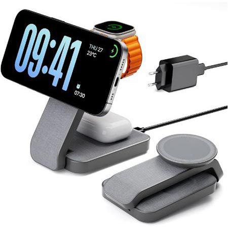 🔋 Eazpower 3-in-1 Magsafe Ladestation, faltbar für 25,99€ (statt 40€)