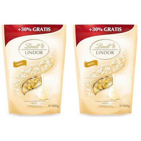 🍫 2 x 400g Lindt Schokolade Lindor Kugeln in Weiß für 12,10€ (statt 25€)