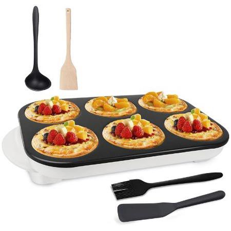 🥞 AEWHALE Crepes Maker mit 6 Pfannen für 25,49€ (statt 51€)