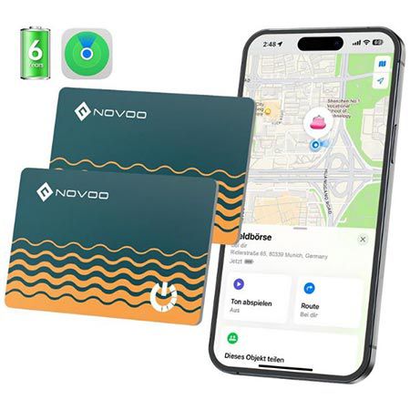 💳 2er Pack NOVOO Smart Tag Karte (iOS) für den Geldbeutel für 20,20€ (statt 32€)