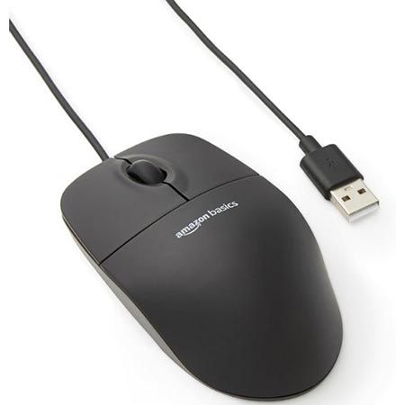 🖱️ Amazon Basics Optische Kabel Maus mit 3 Tasten für 4,49€ (statt 9€)