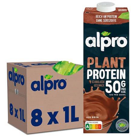🥛 8 x 1 Liter Alpro Proteindrink Soja Schokolade ab 15,91€ (statt 23€)