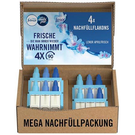 🌼 4er Pack Febreze 3Volution Duftstecker Nachfüllflakons für 15,99€ (statt 20€)