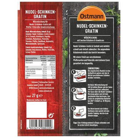 🍝 Ostmann   Heute gibts Nudel Schinken Gratin Würzmischung ab 0,85€