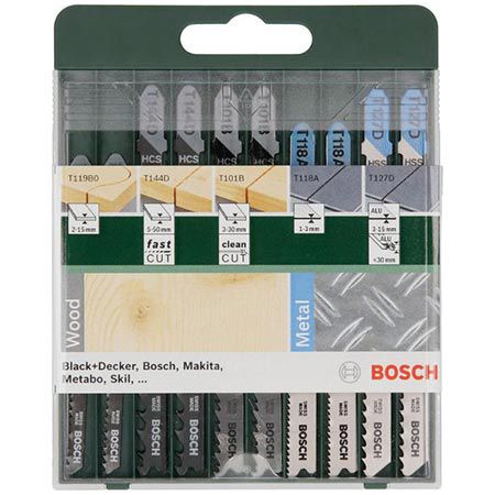 🪚 Bosch Home and Garden Stichsägeblatt Set, 10tlg. für 10€ (statt 13€)