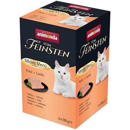 🐈 6er Pack animonda Mildes Menü Katzenfutter, Pute + Lachs ab 3,93€ (statt 6€)