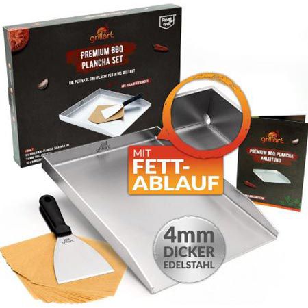 🍔 grillart Premium Plancha Grillplatte mit Grillspachtel für 59,49€ (statt 70€)
