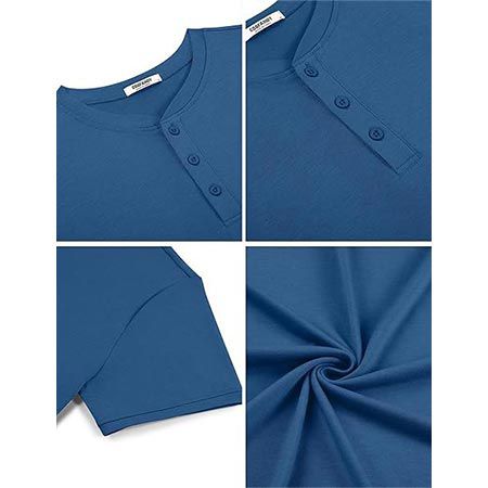 👕 Coofandy Henley Kurzarm T Shirt mit Knopfleiste in versch. Farben für je 14,99€ (statt 20€)