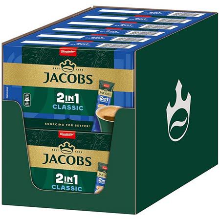 ☕ 12 x 10er Pack Jacobs 2in1 Classic Instant Kaffee Sticks ab 22,49€ (statt 33€)