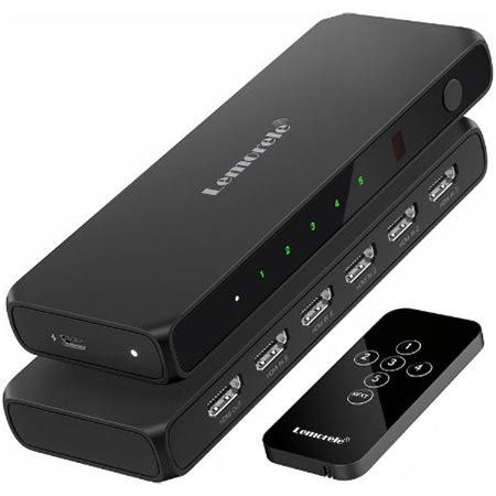 🖥️ Lemorele 5 In – 1 Out HDMI Splitter Switch mit Fernbedienung für 10,79€ (statt 18€)