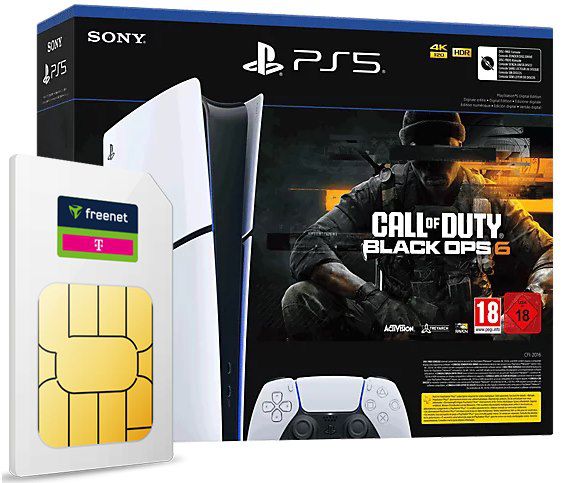 ‼️ Eff mit Gewinn 🎮 PS5 + CoD: Black Ops 6 + 40GB Telekom für 24,99€ mtl + 150€ Bonus