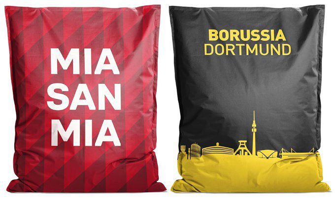 ⚽ MAGMA Sitting Point Sitzsack BVB / FC Bayern für 69,99€ (statt 125€)