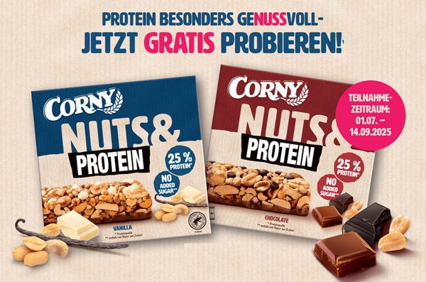 Corny Nuts & Protein gratis ausprobieren