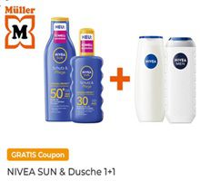 Couponplatz: 1x NIVEA SUN Produkt kaufen, eine NIVEA Dusche gratis dazu