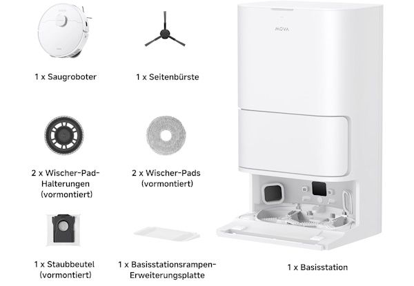 💨🧹 Mova E30 Ultra selbstreinigender Roboterstaubsauger und  wischer für 321€ (statt 360€)