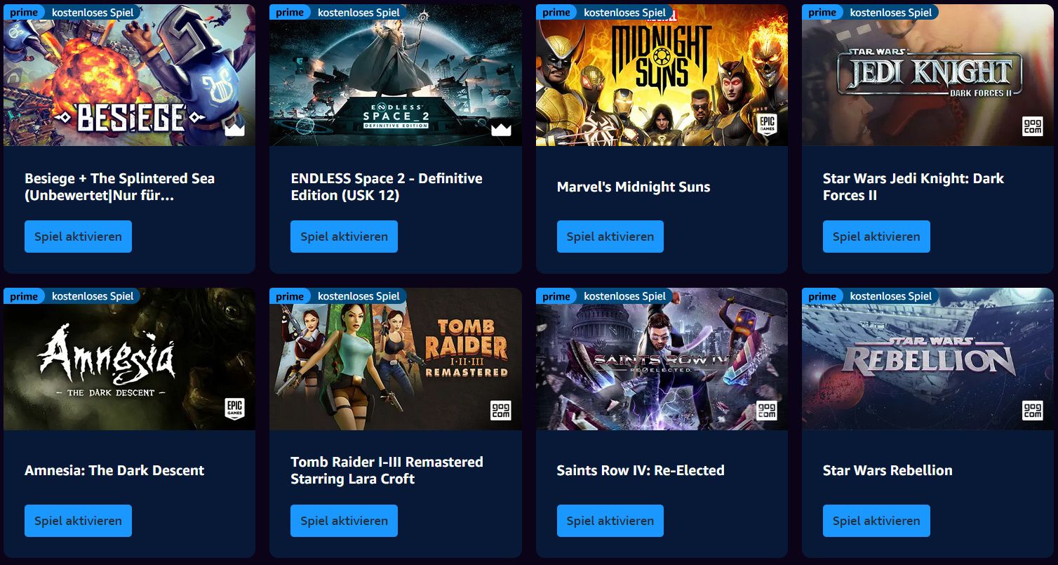 👾 Gratis Spiele bei Prime Gaming   z.B. Endless Space 2, Saints Row IV & Besiege