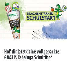 Edeka: Kostenlos gefüllte Tabaluga-Schultüte für Erstklässler