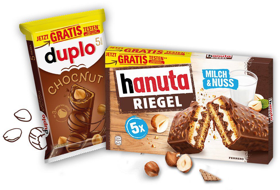 🍫 hanuta Riegel + duplo Chocnut kostenlos ausprobieren
