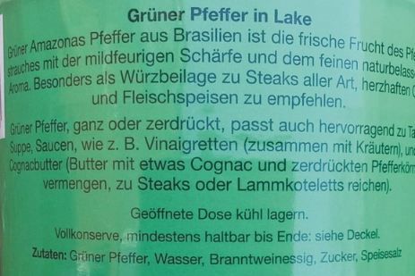 🥫 Fuchs Professional Grüner Amazonas Pfeffer, 850g ab 10€ (statt 16€)