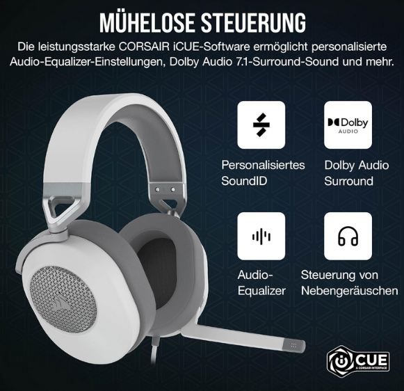 🎧 Corsair HS65 Surround Multiplattform Gaming Headset für 59,99€ (statt 68€)