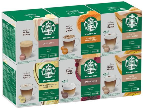 ☕ 6 x 12er Pack Starbucks White Cup Variety Pack ab 26,60€ (statt 38€)
