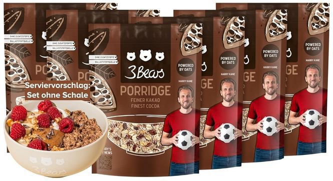 🥣 6er Pack 3Bears Porridge Feiner Kakao, je 400g für 25,24€ (statt 30€)